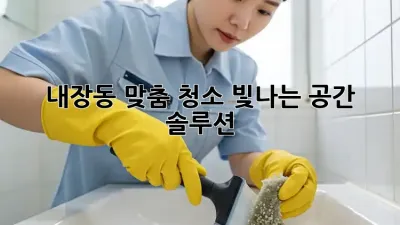 내장동 맞춤 청소✨ 빛나는 공간 솔루션🏡